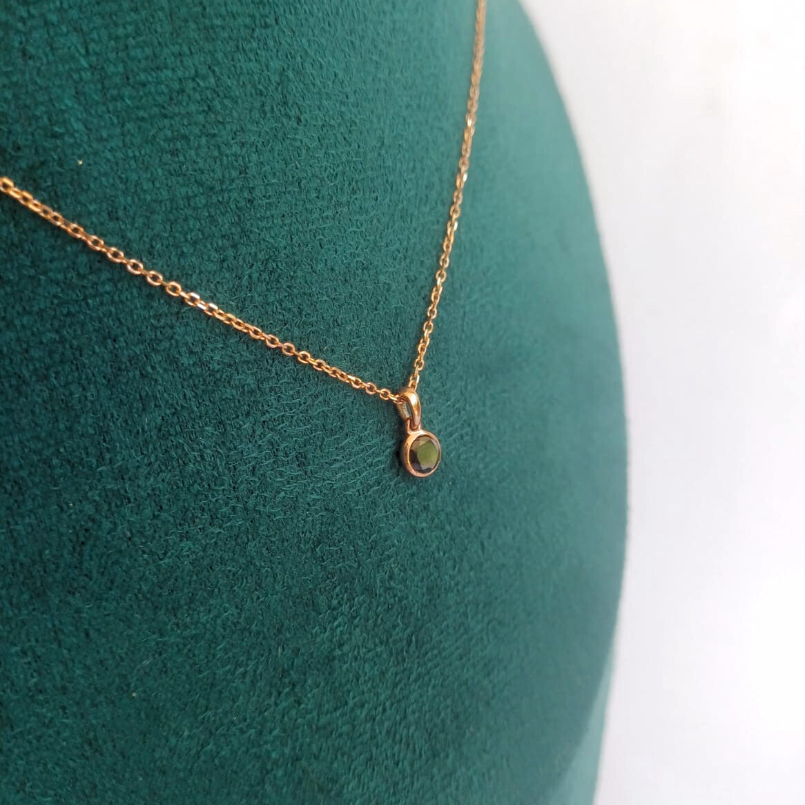 Rose Gold & Black Diamond Solitaire Pendant