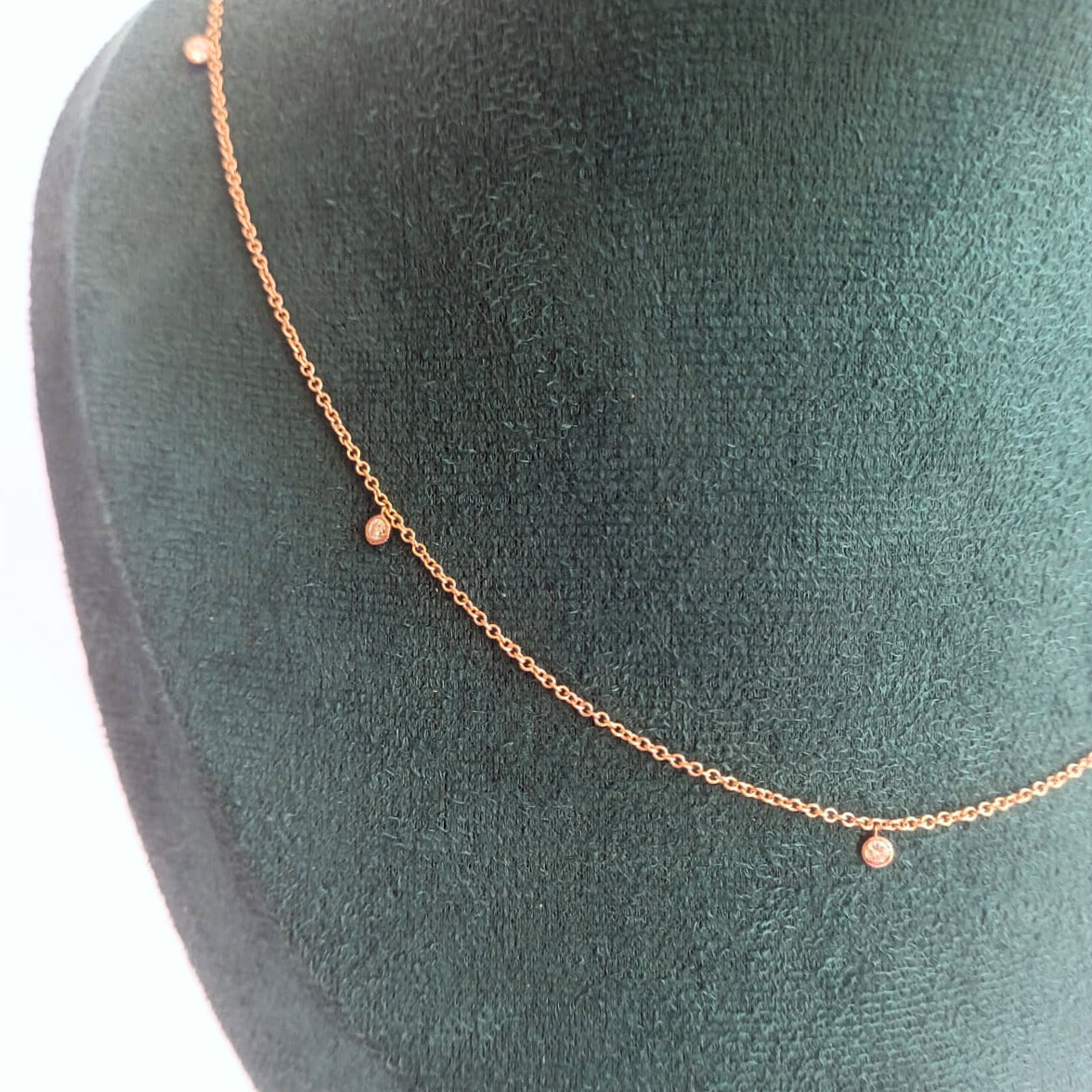 Rose Gold Diamond By The Yard Necklace