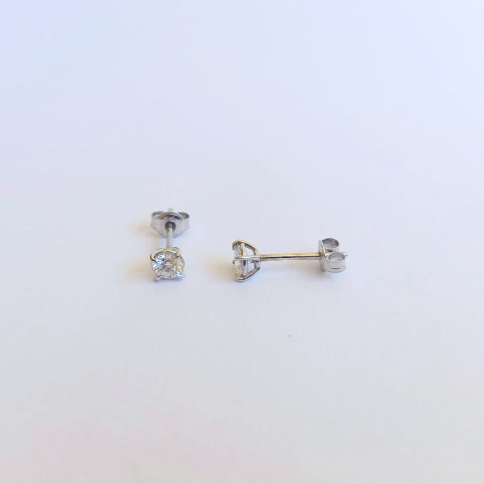 White Gold Diamond Stud Earrings