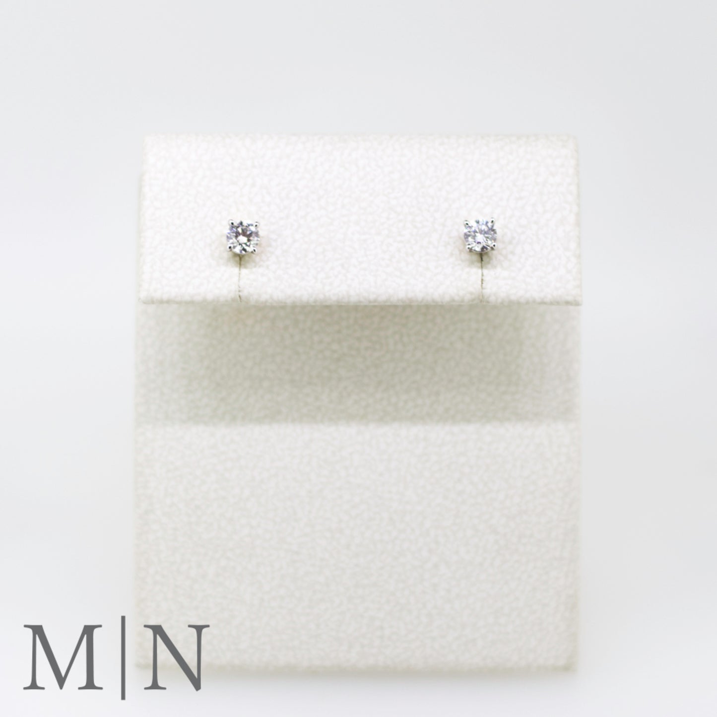 White Gold Diamond Stud Earrings