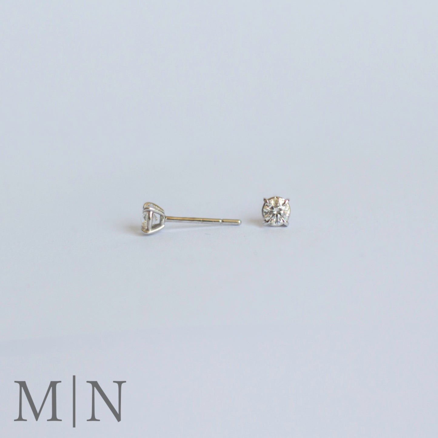 White Gold Diamond Stud Earrings