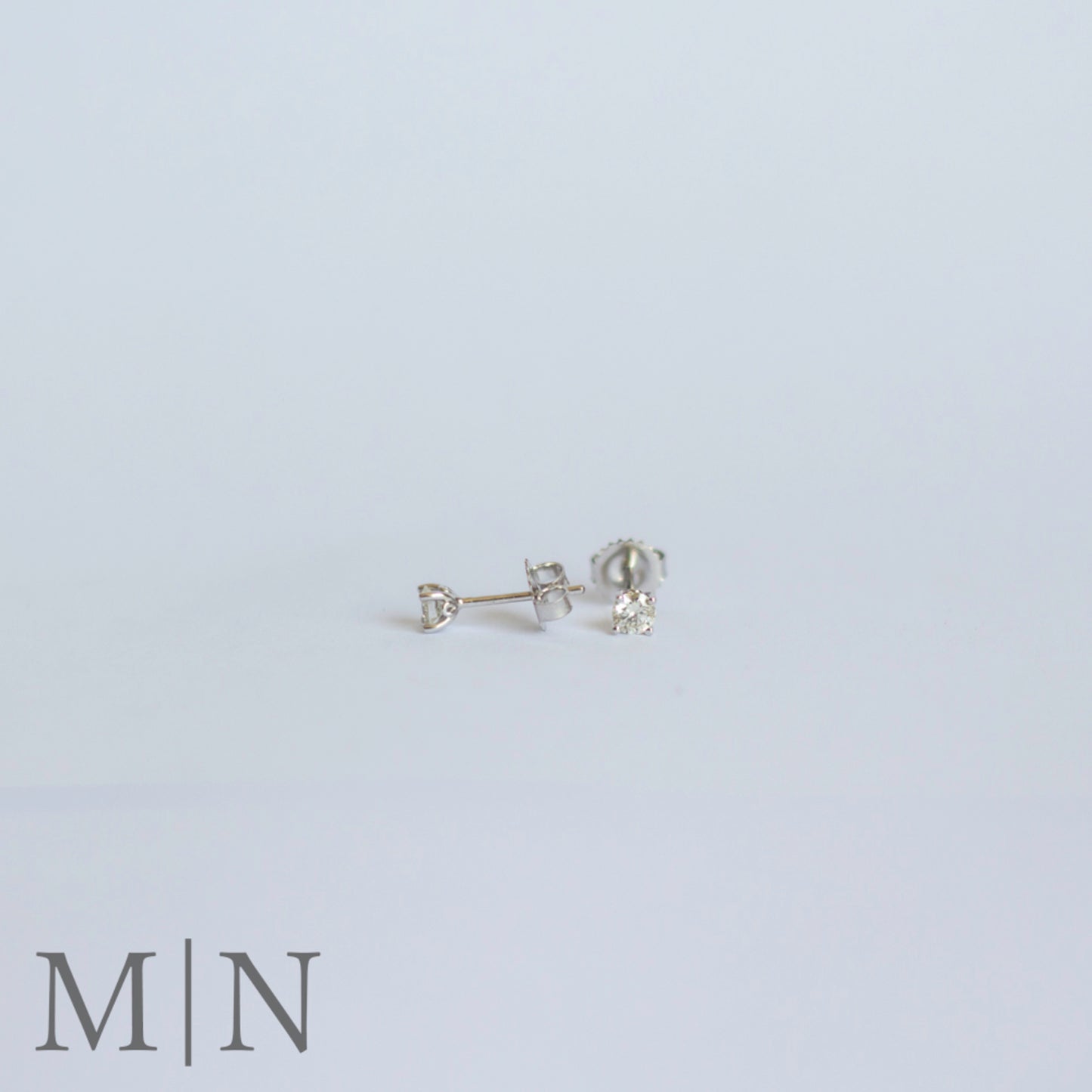 White Gold Diamond Stud Earrings