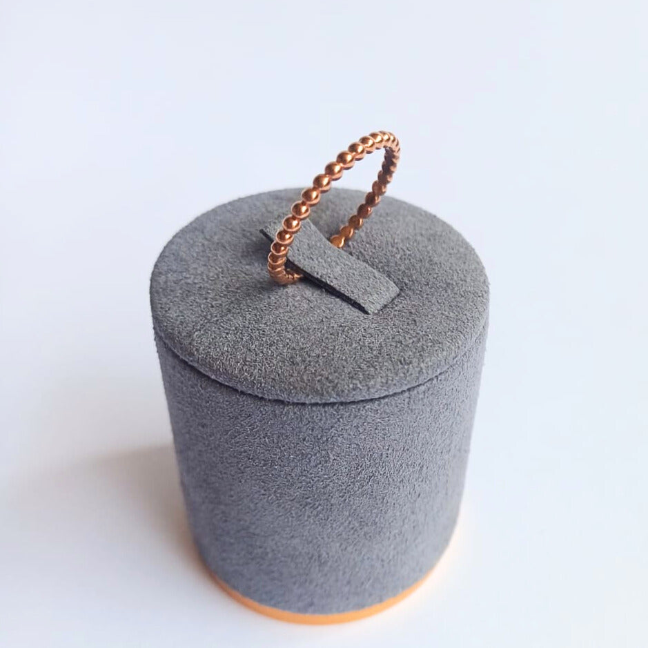 Rose Gold Beaded Stack Ring
