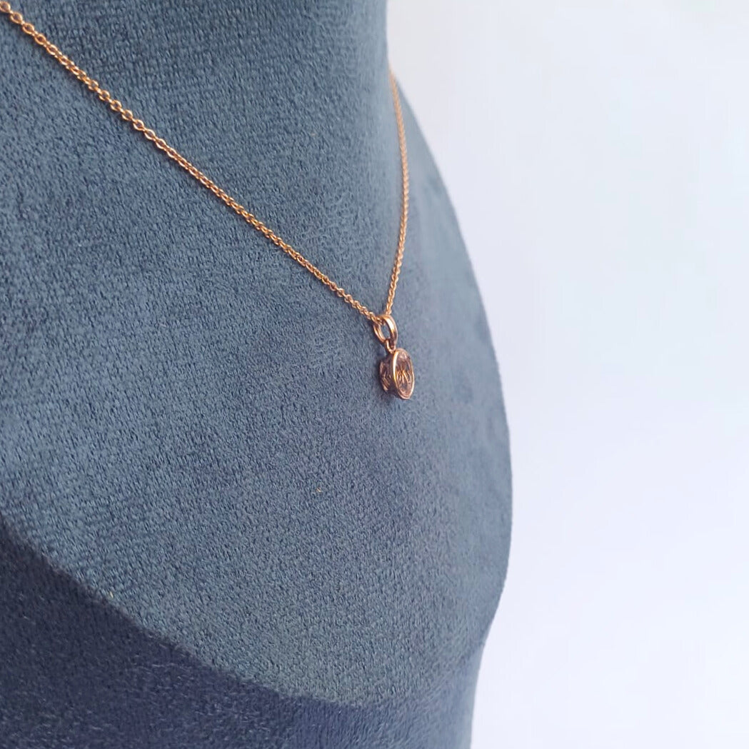 Rose Gold Morganite Pendant