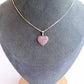 White Gold & Pink Sapphire Heart Necklace