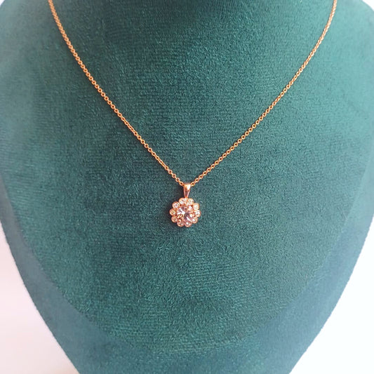Rose Gold Morganite & Diamond Pendant