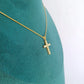 Yellow Gold Diamond Cross Necklace