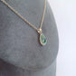 White Gold Tourmaline & Diamond Pendant