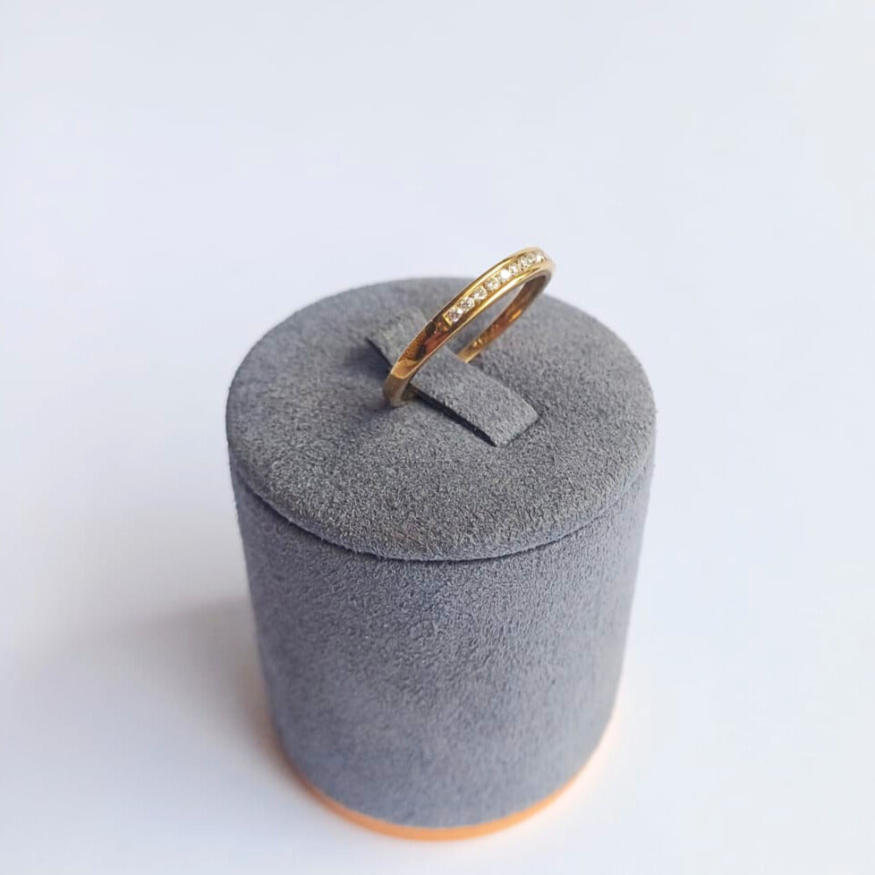 Yellow Gold Channel-set Diamond Ring