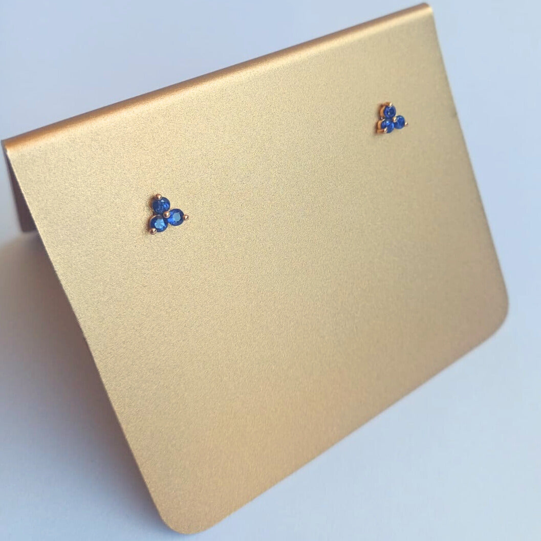 Rose Gold Sapphire Stud Earrings