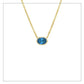 9kt Gold London blue topaz necklace