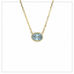 9kt Gold Skye blue topaz necklace
