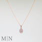 Rose Gold Morganite & Diamond Halo Pendant