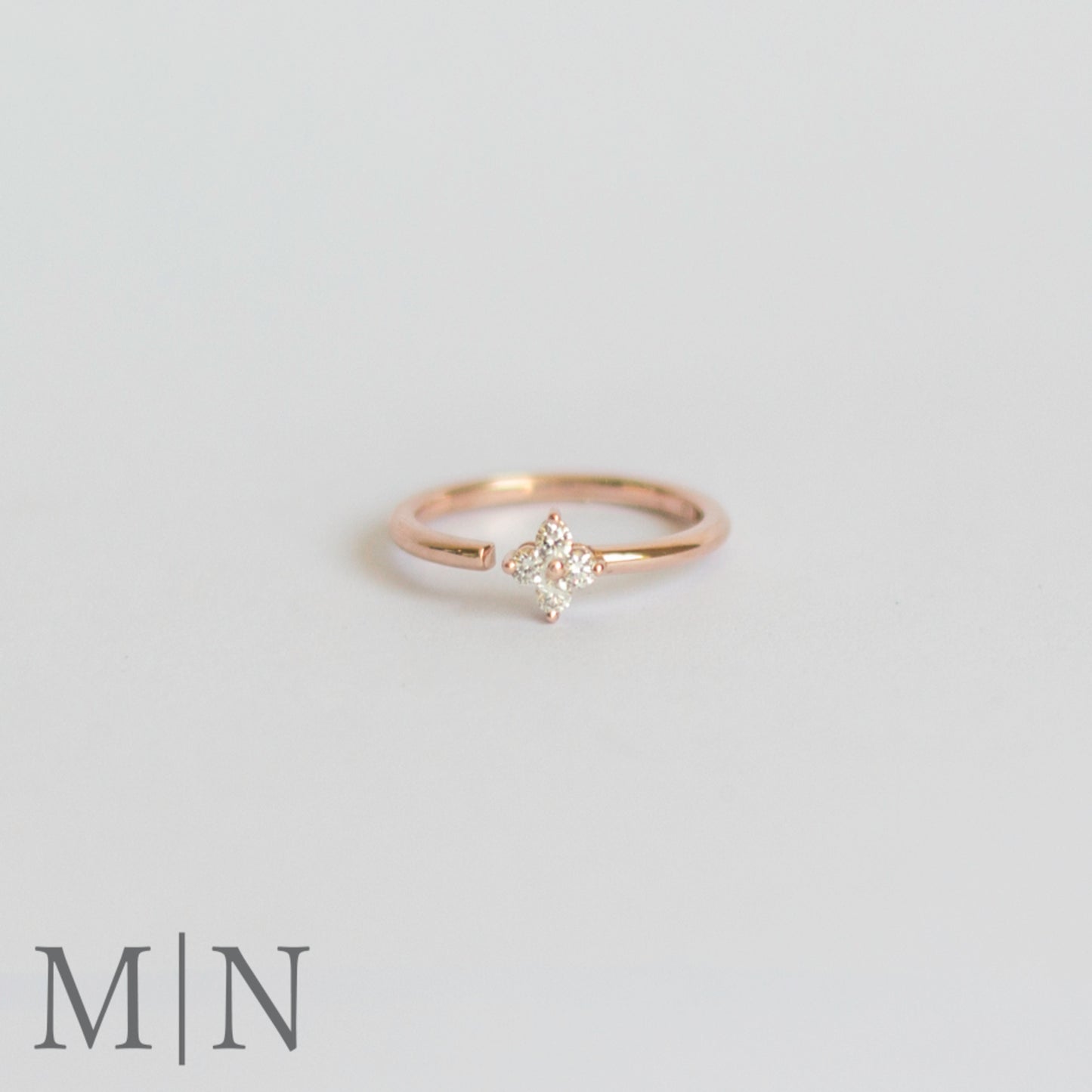 Rose Gold & Diamond Stack Ring