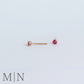 Rose Gold & Ruby Stud Earrings