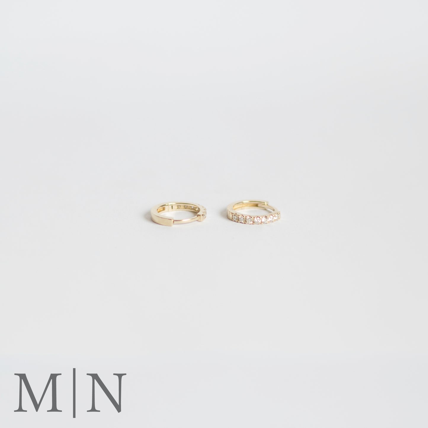 Yellow Gold Diamond 12mm Huggie Earrings