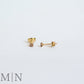 Yellow Gold Brown Diamond Stud Earrings