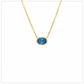 9kt Gold London blue topaz necklace