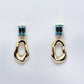 9kt Gold and Aquamarine earrings