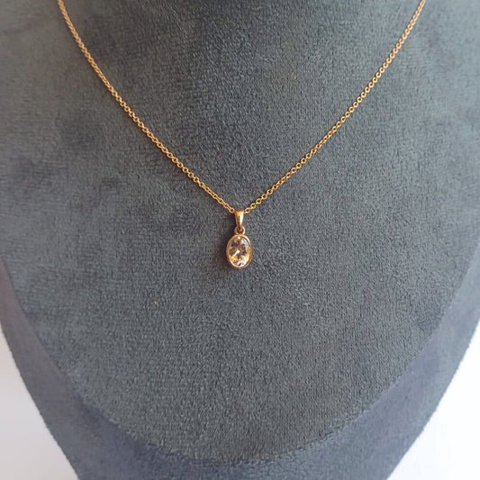 Rose Gold Morganite Pendant