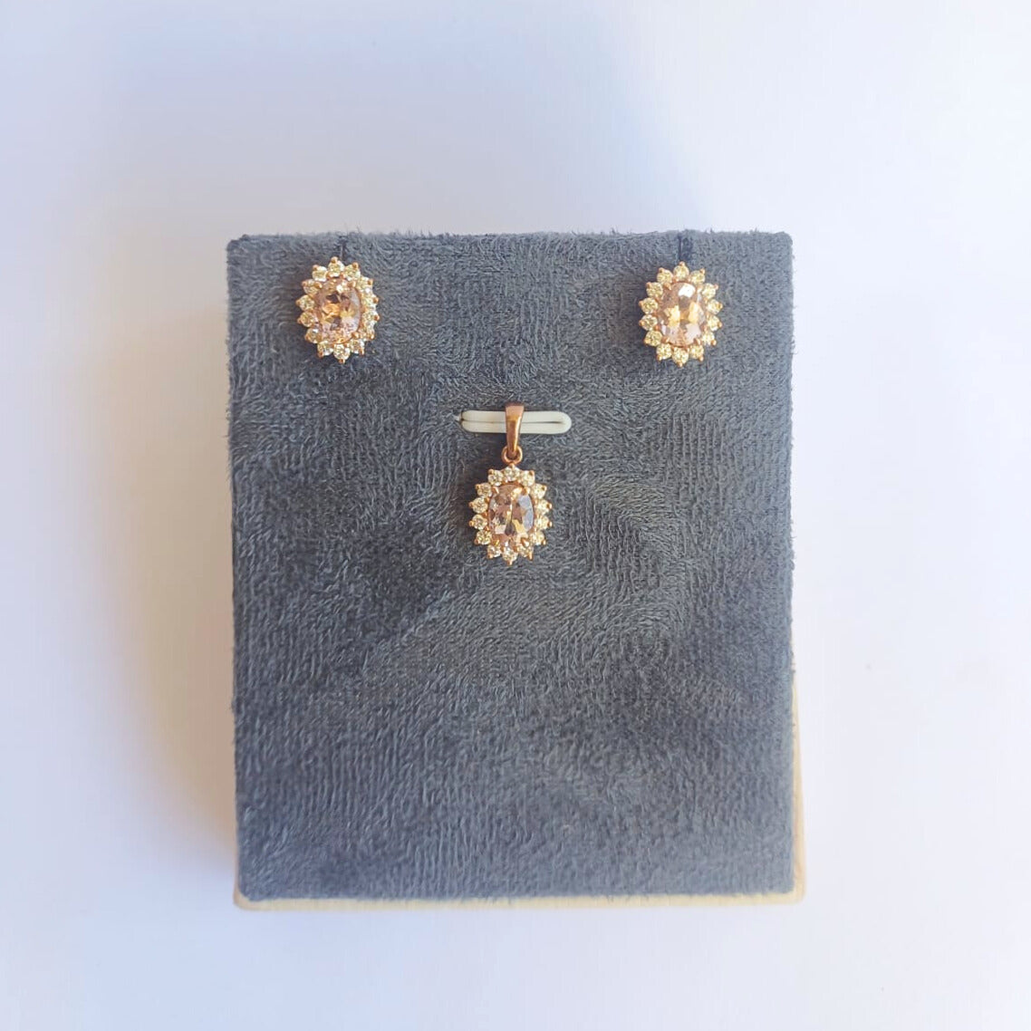 Rose Gold Morganite & Diamond Set