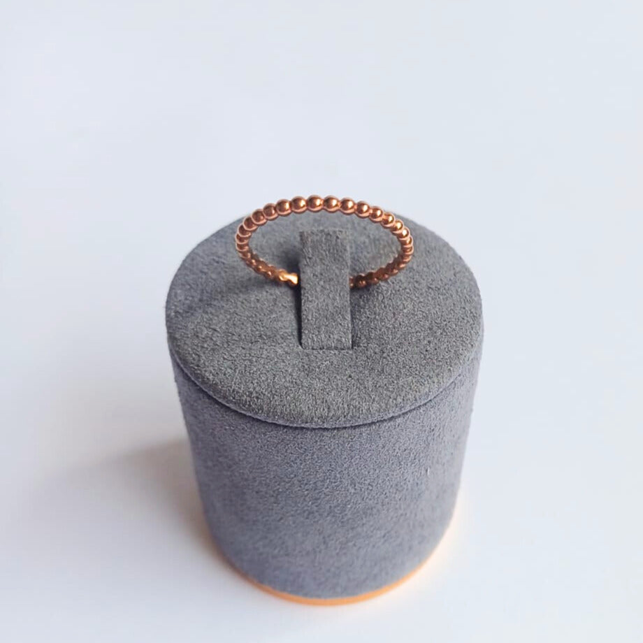 Rose Gold Beaded Stack Ring
