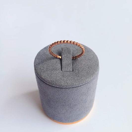 Rose Gold Beaded Stack Ring
