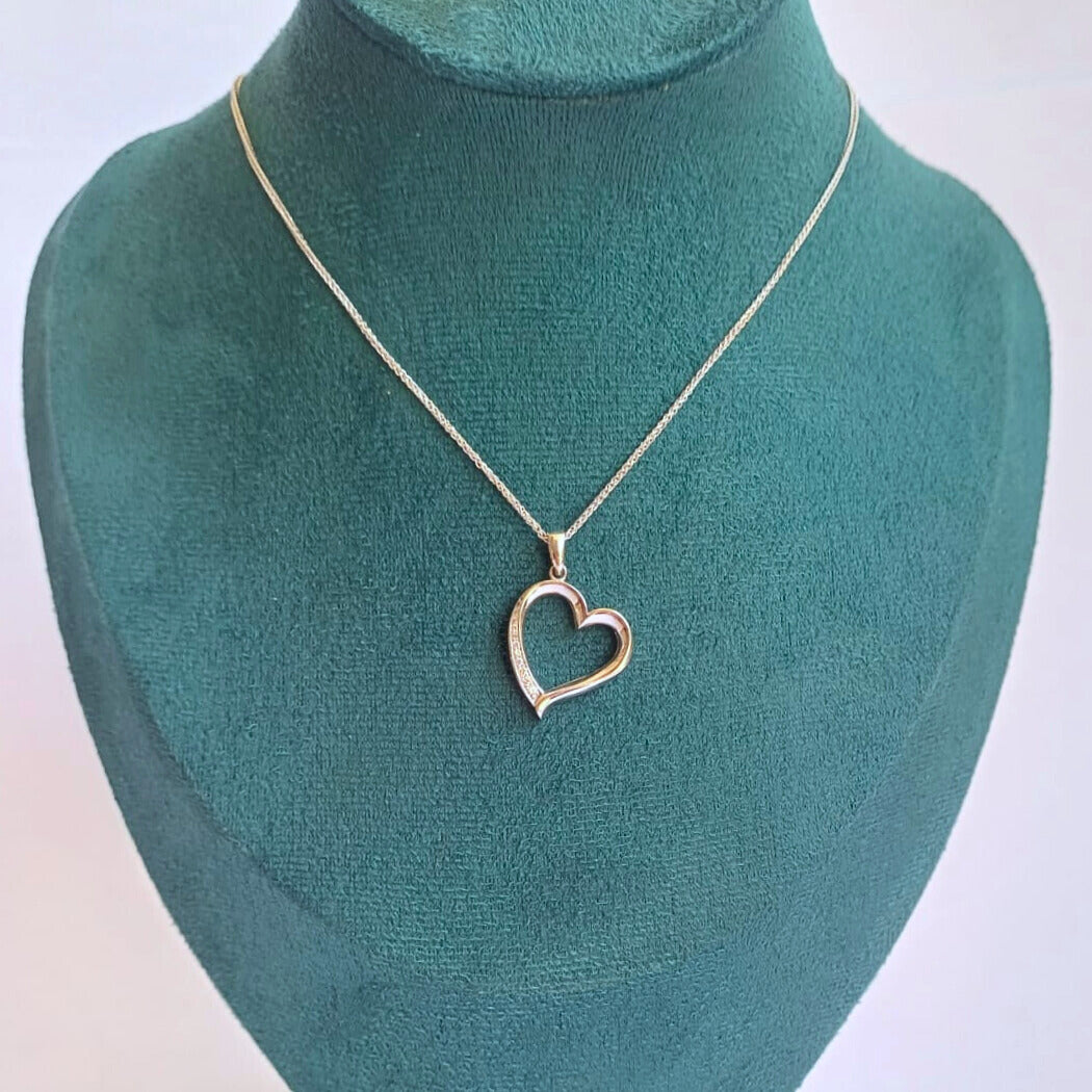 White Gold Diamond Heart Pendant