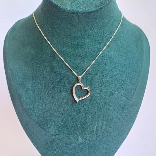 White Gold Diamond Heart Pendant