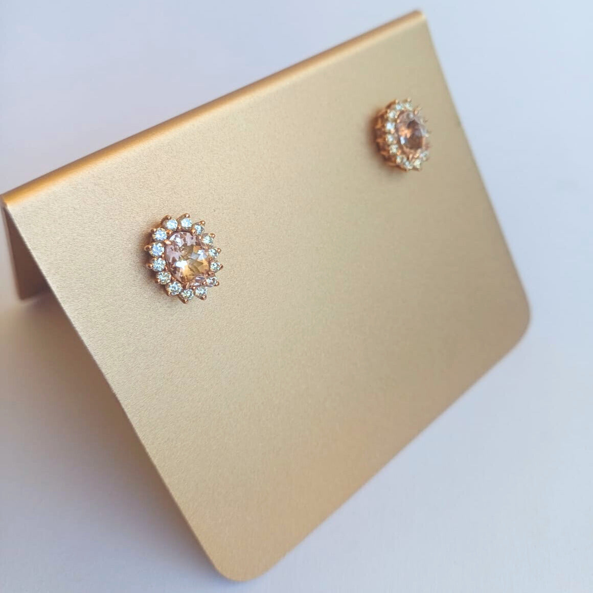 Rose Gold Morganite & Diamond Set